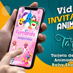 Video Invitación de Baby Sharks Girl 03 en MP4