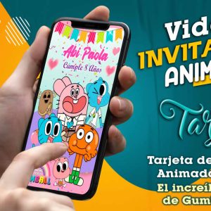Video Invitación de El increíble Mundo de Gumball Niña en MP4