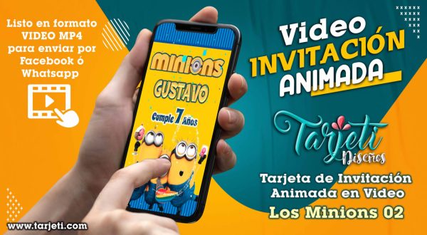 Video Invitación de Los Minions 02 en MP4