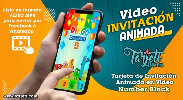 Video Invitación de Number Block en MP4
