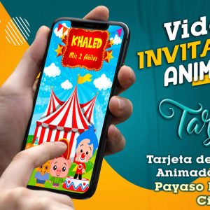 Video Invitación de Payaso Plim Plim Circo en MP4