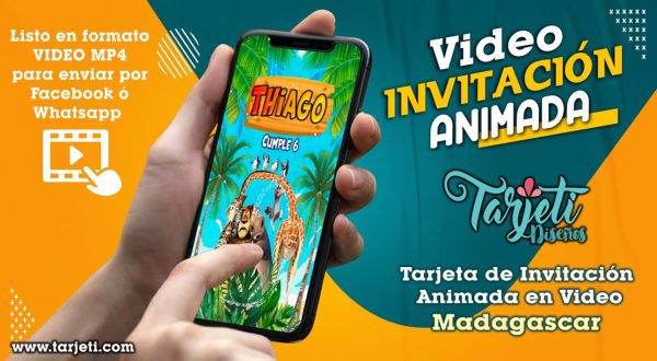 Video Invitación de Madagascar en MP4