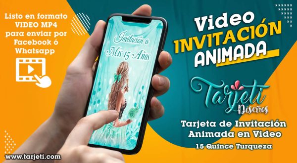 Video Invitación de Mis 15 Años Turquesa en MP4