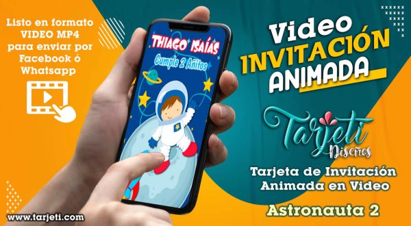 Video Invitación de Astronauta 2 en MP4