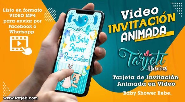 Video Invitación de Baby Shower Bebe en MP4