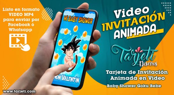 Video Invitación de Baby Shower Goku Bebe en MP4