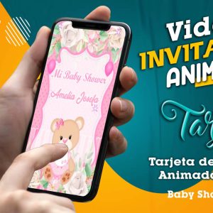 Video Invitación de Baby Shower Osita 2 en MP4