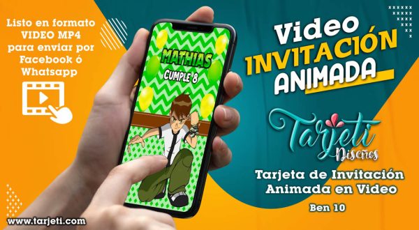 Video Invitación de Ben 10 en MP4