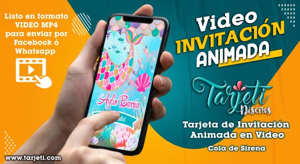 Video Invitación de Cola de Sirena en MP4