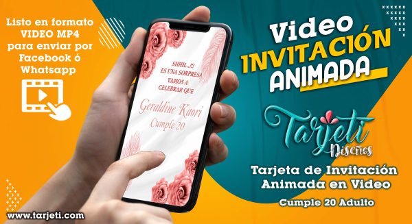 Video Invitación de Cumple 20 Nude Adulto en MP4