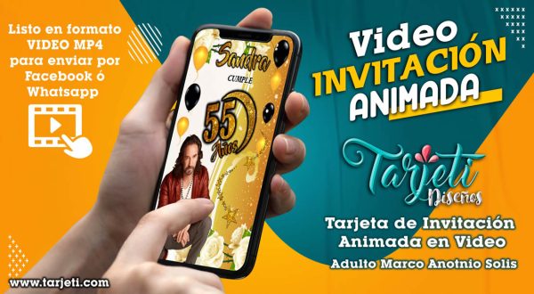 Video Invitación de Cumple Adulto Marco Anotnio Solis en MP4
