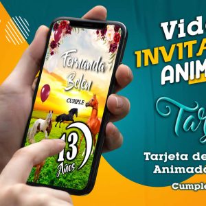 Video Invitación de Cumple Caballos en MP4