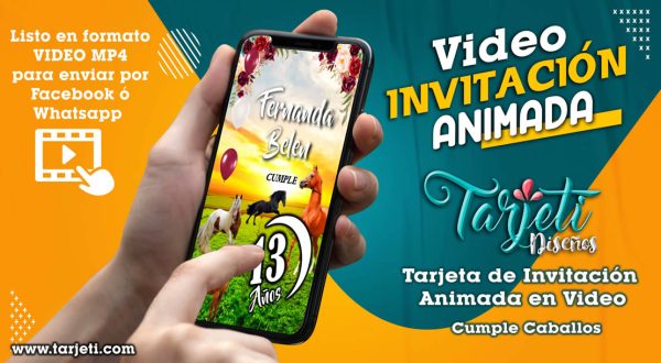 Video Invitación de Cumple Caballos en MP4