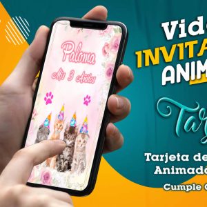 Video Invitación de Cumple Gatitos en MP4