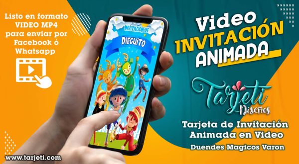 Video Invitación de Duendes Mágicos Varón en MP4