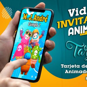 Video Invitación de Fall Guys en MP4