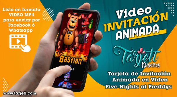 Video Invitación de Five Nights at Freddys en MP4