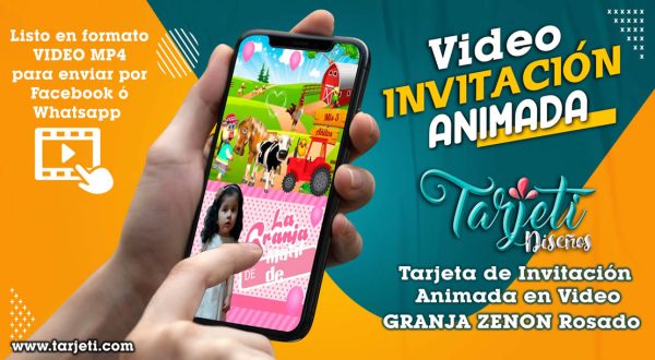 Video Invitación de Granja Zenón Niña en MP4