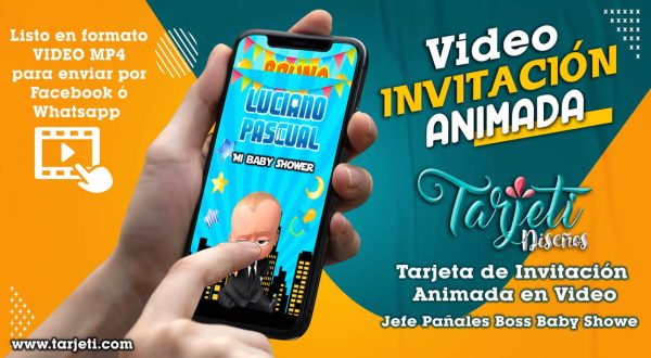 Video Invitación de Jefe Panales Boss Baby Shower en MP4