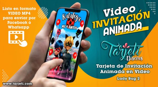 Video Invitación de Lady Bug 2 en MP4