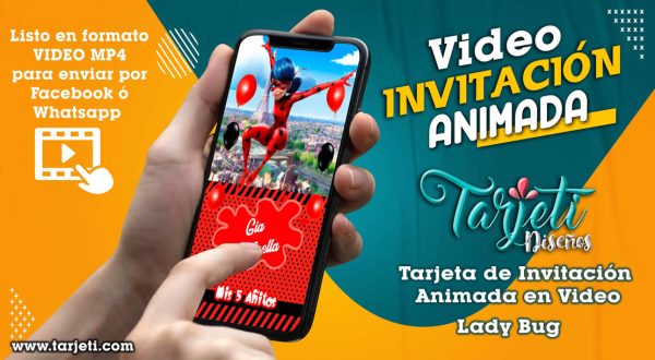 Video Invitación de Lady Bug en MP4