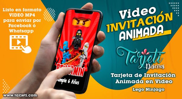 Video Invitación de Lego Ninjago en MP4