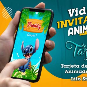 Video Invitación de Lilo Stitch Niño en MP4