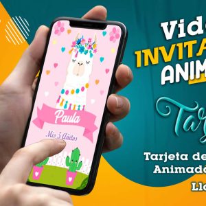 Video Invitación de Llamita en MP4