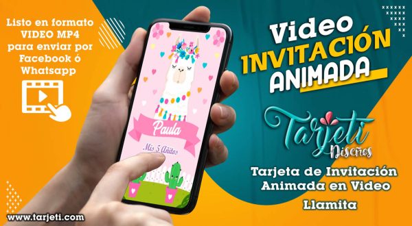 Video Invitación de Llamita en MP4