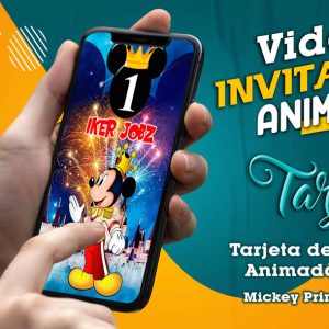 Video Invitación de Mickey Principe Castillo en MP4