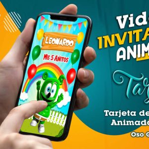 Video Invitación de Osito Gominola en MP4