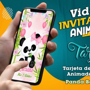 Video Invitación de Panda Bambu Niña en MP4
