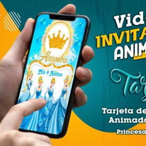 Video Invitación de Princesa Cenicienta en MP4