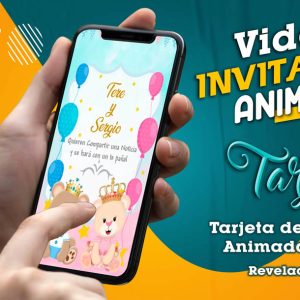 Video Invitación de Revelación de Géneros Ositos en MP4