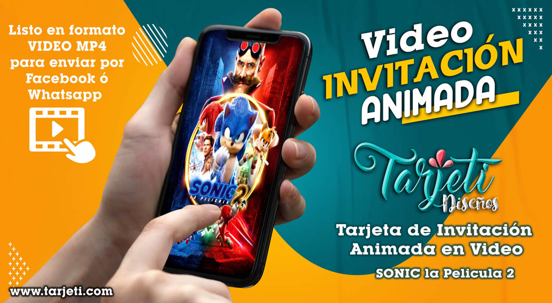 Video Invitación de SONIC la Pelicula 2 en MP4
