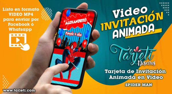 Video Invitación de Spider Man en MP4
