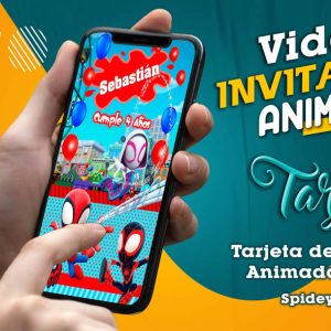 Video Invitación de Spidey Spiderman en MP4