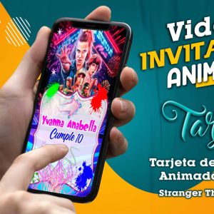 Video Invitación de Stranger Things Stanger en MP4