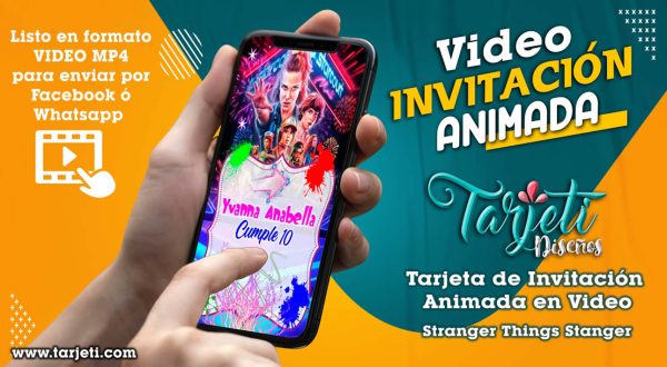 Video Invitación de Stranger Things Stanger en MP4