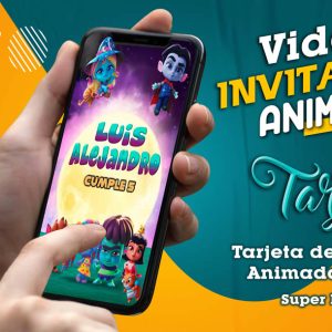 Video Invitación de Super Monstruos en MP4