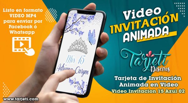 Video Invitación de Mis 15 años Azul 02 en MP4