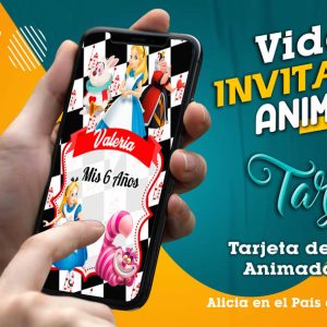 Video Invitación de Alicia en el Pais de las Maravillas en MP4
