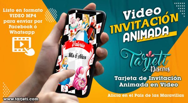 Video Invitación de Alicia en el Pais de las Maravillas en MP4