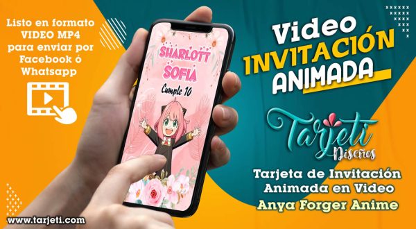 Video Invitación de Anya Forger Anime en MP4