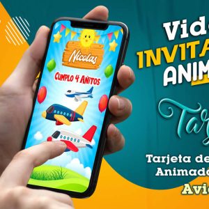 Video Invitación de Aviones en MP4