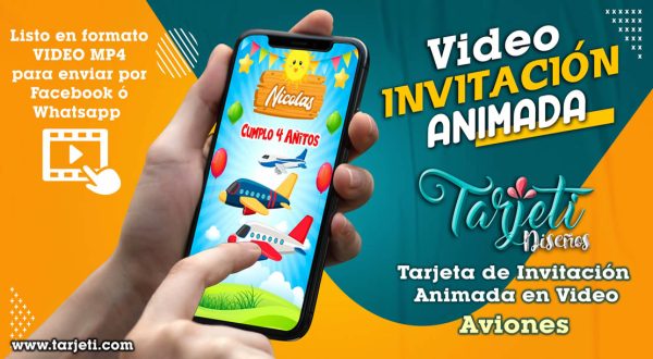 Video Invitación de Aviones en MP4