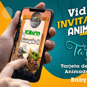 Video Invitación de Baby Yoda en MP4