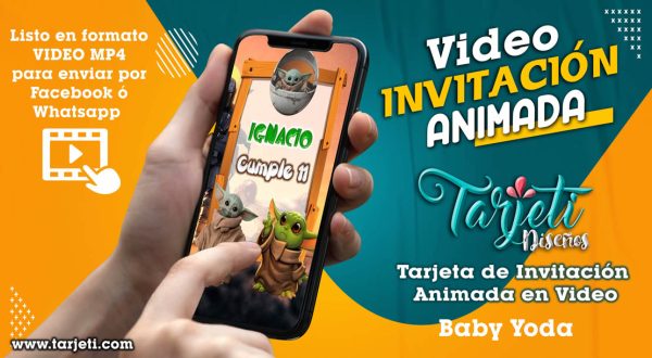 Video Invitación de Baby Yoda en MP4