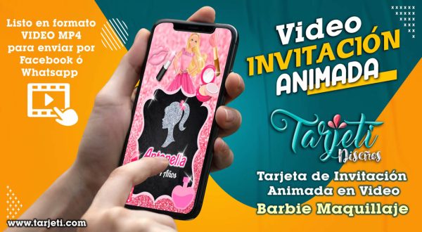 Video Invitación de Barbie Maquillaje en MP4