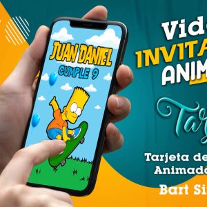 Video Invitación de Bart Simpson en MP4
